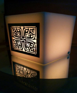 Hollow square candle